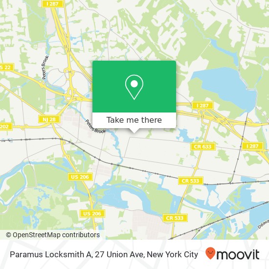 Mapa de Paramus Locksmith A, 27 Union Ave