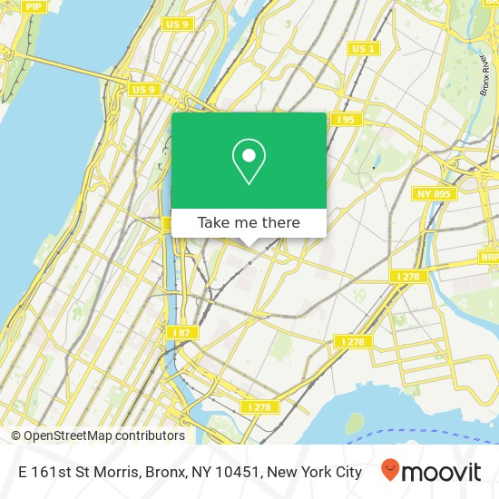 Mapa de E 161st St Morris, Bronx, NY 10451