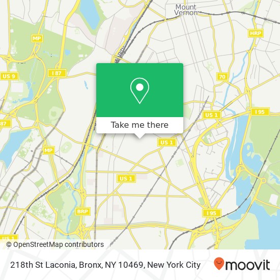 218th St Laconia, Bronx, NY 10469 map