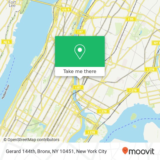 Mapa de Gerard 144th, Bronx, NY 10451