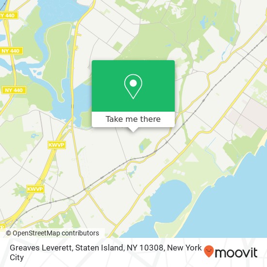 Mapa de Greaves Leverett, Staten Island, NY 10308
