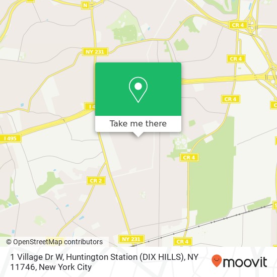 1 Village Dr W, Huntington Station (DIX HILLS), NY 11746 map