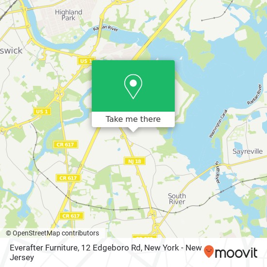 Mapa de Everafter Furniture, 12 Edgeboro Rd