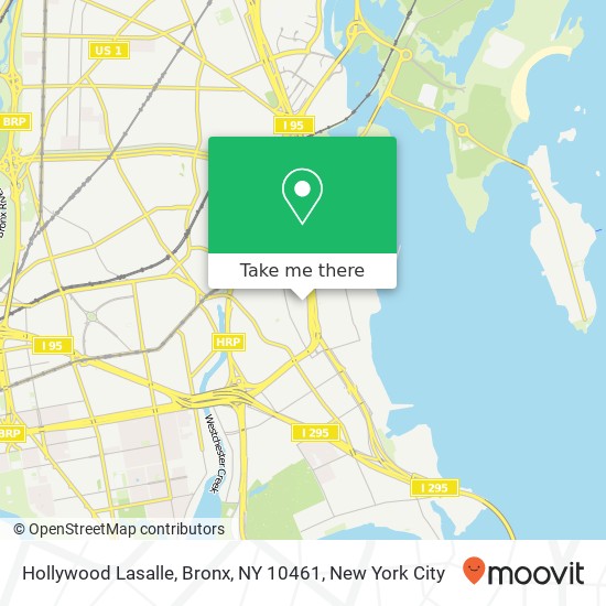 Mapa de Hollywood Lasalle, Bronx, NY 10461