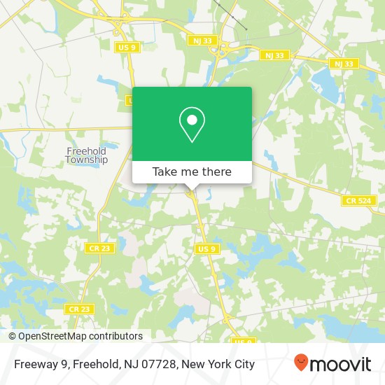 Mapa de Freeway 9, Freehold, NJ 07728