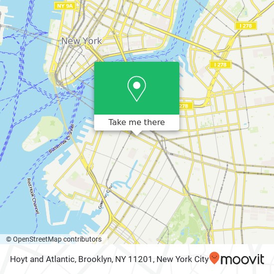 Hoyt and Atlantic, Brooklyn, NY 11201 map