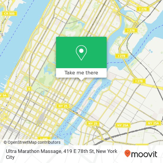Mapa de Ultra Marathon Massage, 419 E 78th St