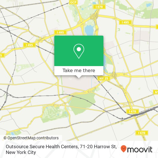 Mapa de Outsource Secure Health Centers, 71-20 Harrow St