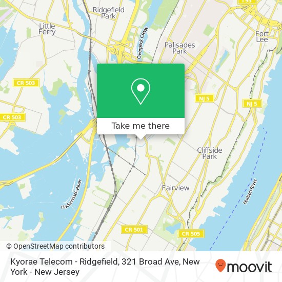 Kyorae Telecom - Ridgefield, 321 Broad Ave map