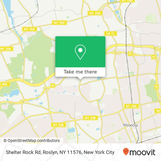 Mapa de Shelter Rock Rd, Roslyn, NY 11576