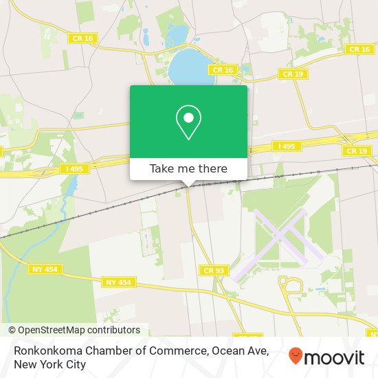 Mapa de Ronkonkoma Chamber of Commerce, Ocean Ave