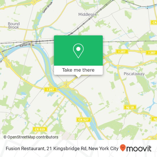 Mapa de Fusion Restaurant, 21 Kingsbridge Rd
