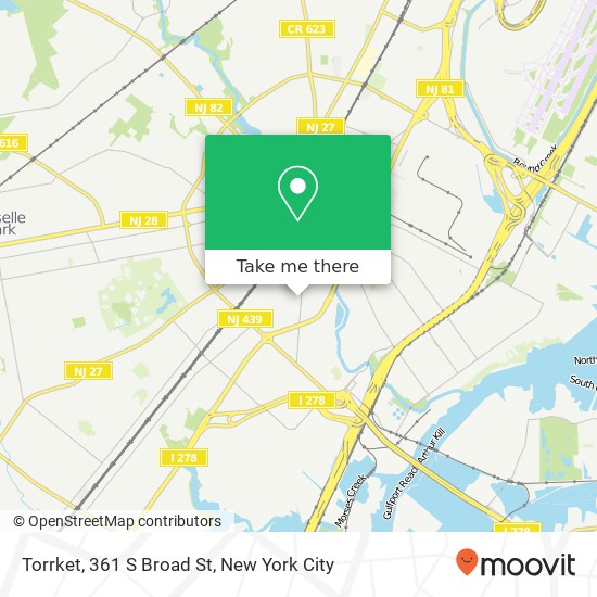 Mapa de Torrket, 361 S Broad St