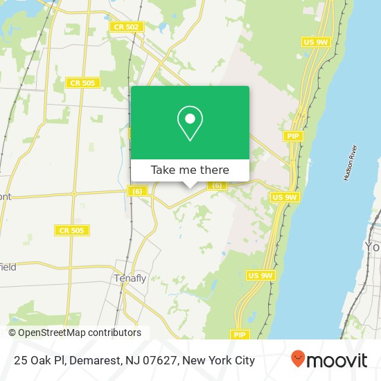 Mapa de 25 Oak Pl, Demarest, NJ 07627