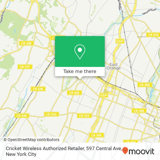 Cricket Wireless Authorized Retailer, 597 Central Ave map