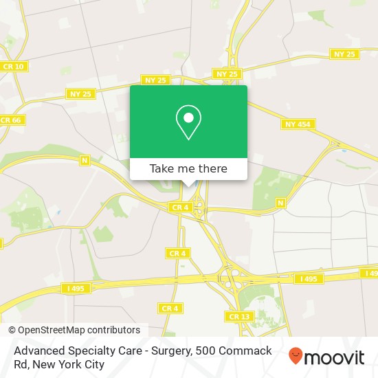 Advanced Specialty Care - Surgery, 500 Commack Rd map