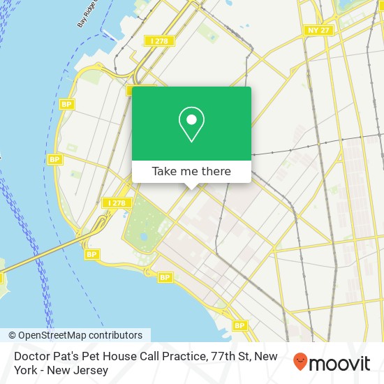Mapa de Doctor Pat's Pet House Call Practice, 77th St