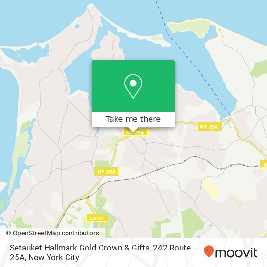 Mapa de Setauket Hallmark Gold Crown & Gifts, 242 Route 25A