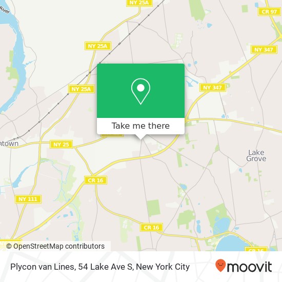 Mapa de Plycon van Lines, 54 Lake Ave S