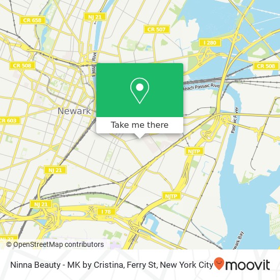 Mapa de Ninna Beauty - MK by Cristina, Ferry St