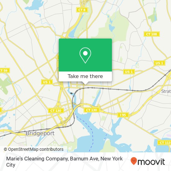 Mapa de Marie's Cleaning Company, Barnum Ave