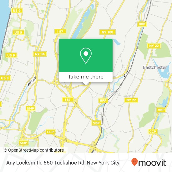 Mapa de Any Locksmith, 650 Tuckahoe Rd