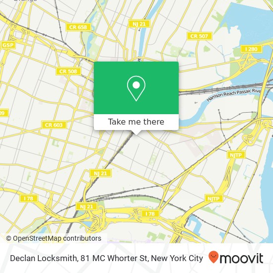 Mapa de Declan Locksmith, 81 MC Whorter St