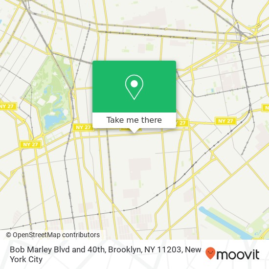 Bob Marley Blvd and 40th, Brooklyn, NY 11203 map