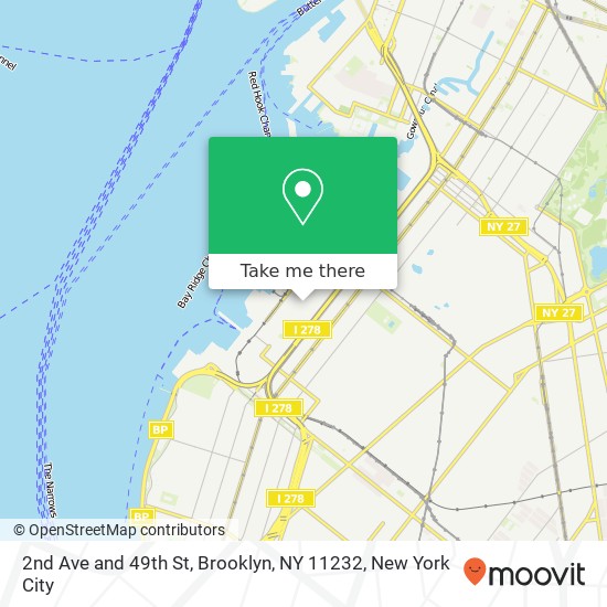 Mapa de 2nd Ave and 49th St, Brooklyn, NY 11232