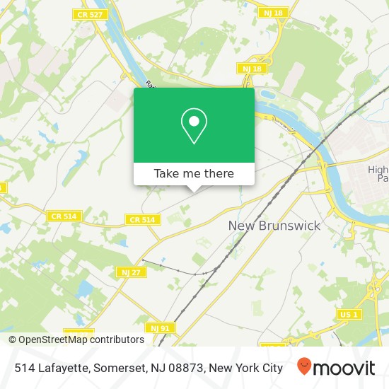 Mapa de 514 Lafayette, Somerset, NJ 08873
