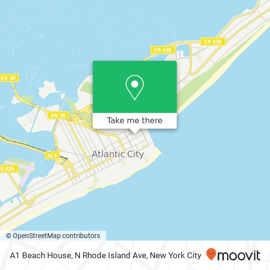 Mapa de A1 Beach House, N Rhode Island Ave