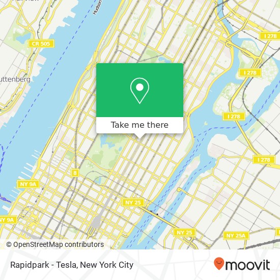 Mapa de Rapidpark - Tesla