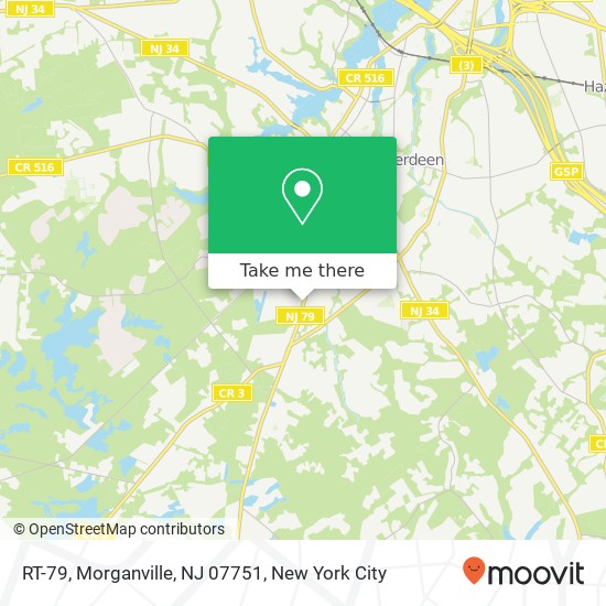 Mapa de RT-79, Morganville, NJ 07751