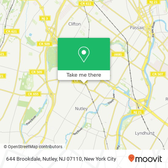 644 Brookdale, Nutley, NJ 07110 map