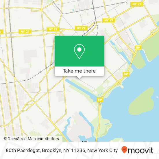 Mapa de 80th Paerdegat, Brooklyn, NY 11236