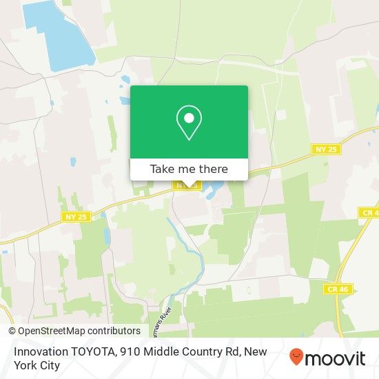 Innovation TOYOTA, 910 Middle Country Rd map