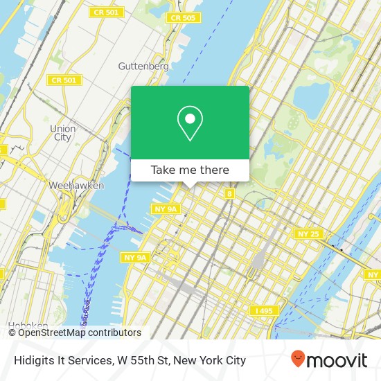 Mapa de Hidigits It Services, W 55th St