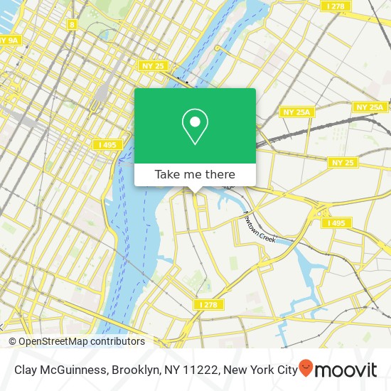 Mapa de Clay McGuinness, Brooklyn, NY 11222