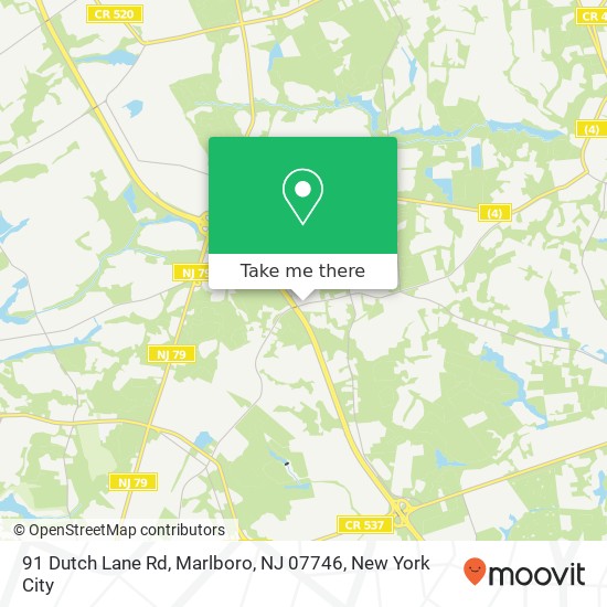 Mapa de 91 Dutch Lane Rd, Marlboro, NJ 07746