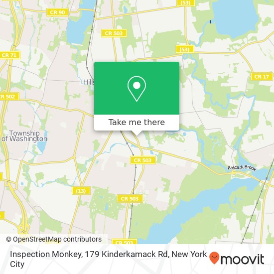 Mapa de Inspection Monkey, 179 Kinderkamack Rd