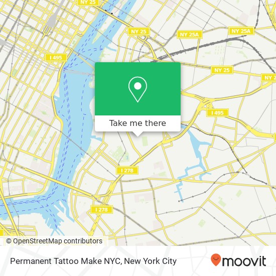 Mapa de Permanent Tattoo Make NYC