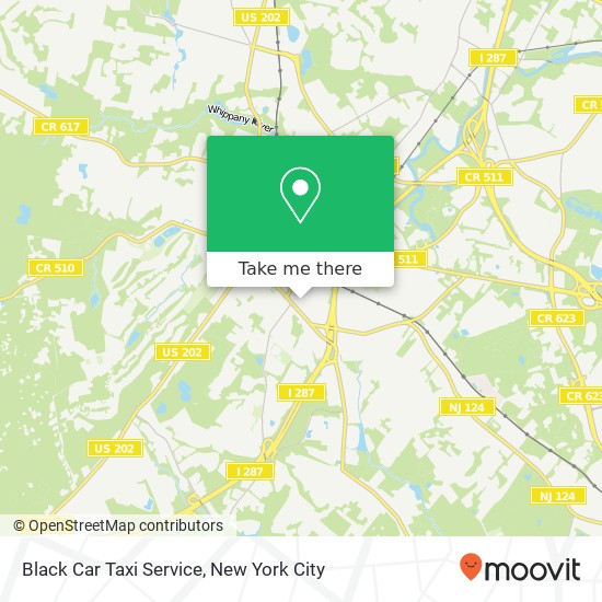 Black Car Taxi Service map