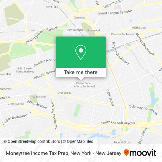 Moneytree Income Tax Prep map