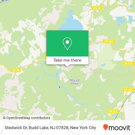 Mapa de Stedwick Dr, Budd Lake, NJ 07828