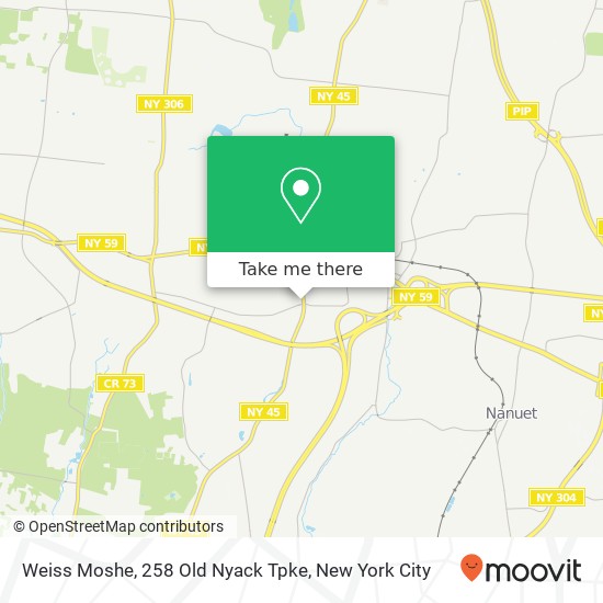 Weiss Moshe, 258 Old Nyack Tpke map
