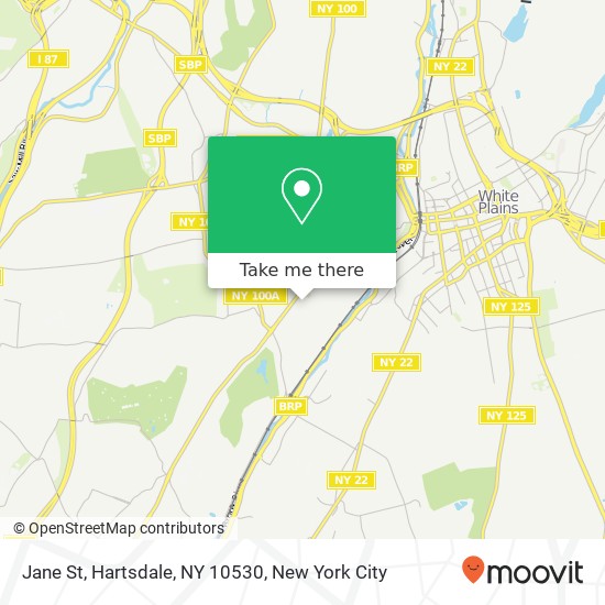 Mapa de Jane St, Hartsdale, NY 10530