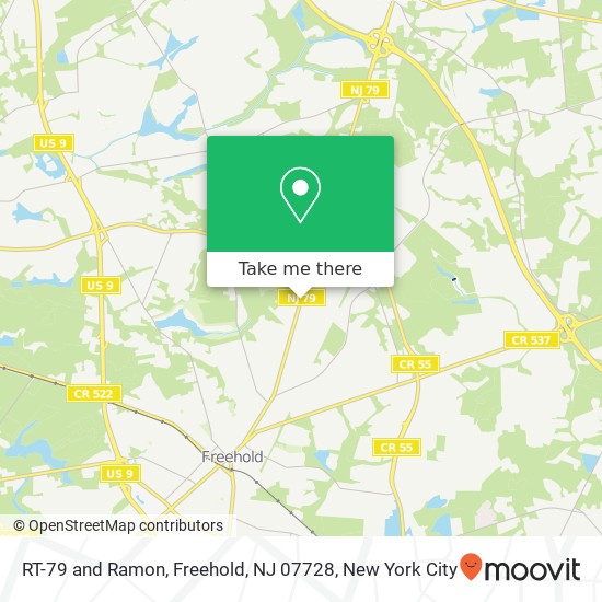 Mapa de RT-79 and Ramon, Freehold, NJ 07728