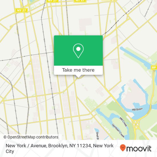 Mapa de New York / Avenue, Brooklyn, NY 11234