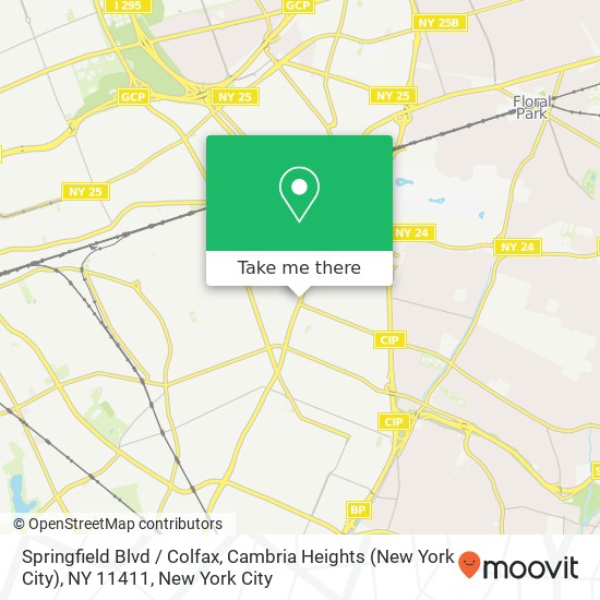 Mapa de Springfield Blvd / Colfax, Cambria Heights (New York City), NY 11411
