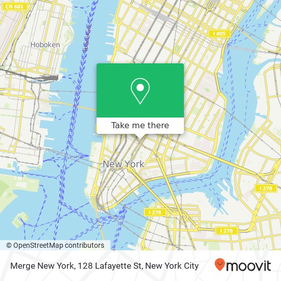 Merge New York, 128 Lafayette St map